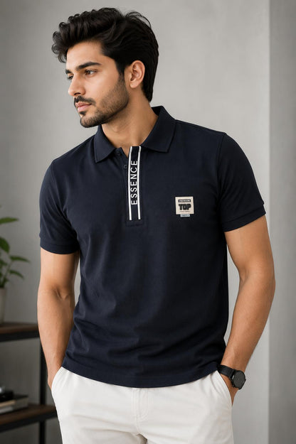 Premium Urban Edge Polo T-Shirt for Men - Black