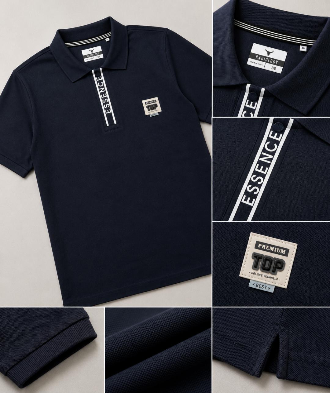 Premium Urban Edge Polo T-Shirt for Men - Black