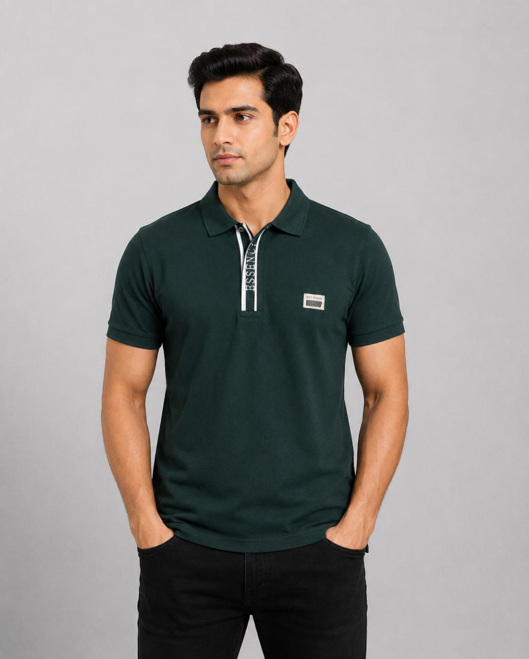 Premium Urban Edge Polo T-Shirt for Men - Bottle Green