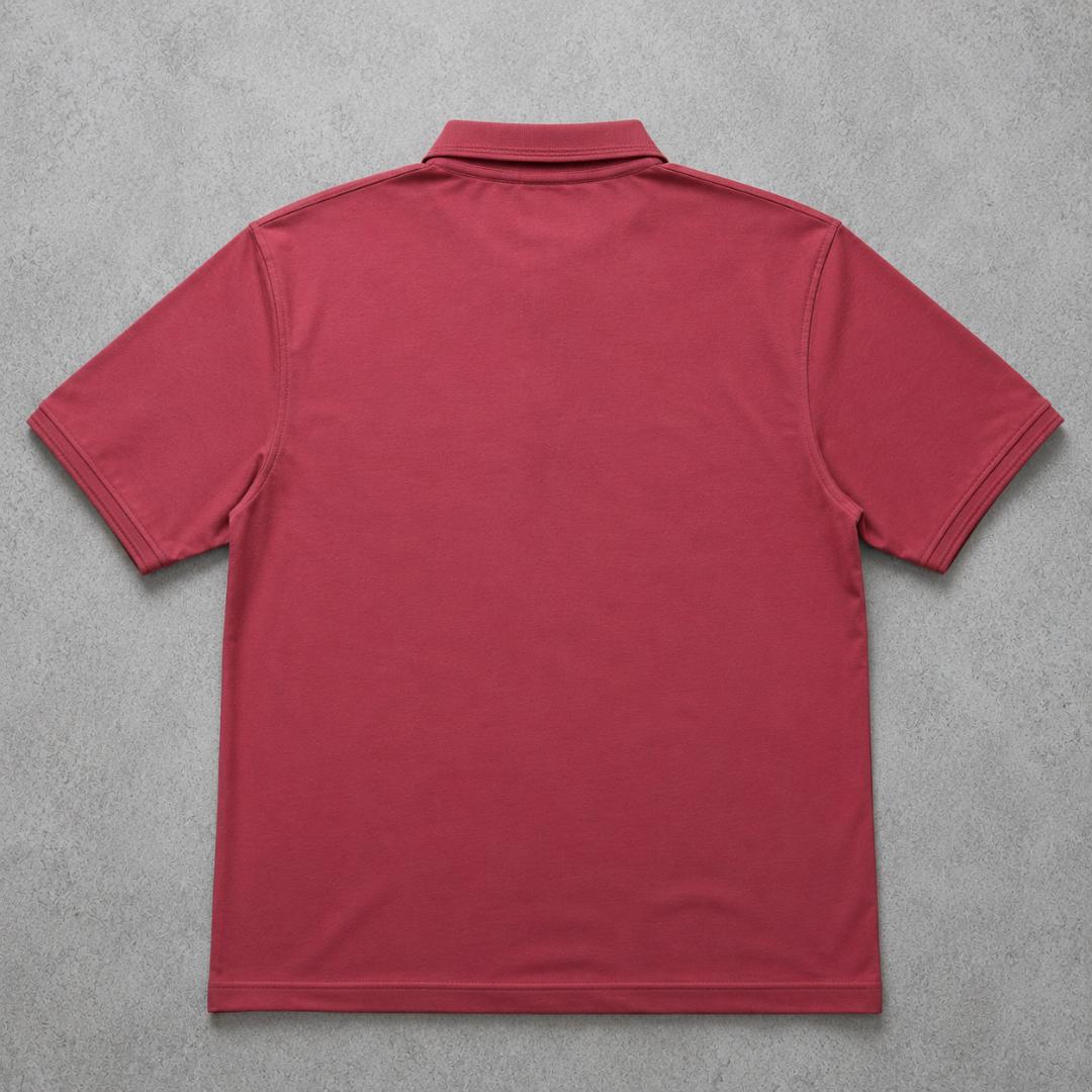 Premium Cotton Lycra Printed Polo T-Shirt for Men - Dusty Rose