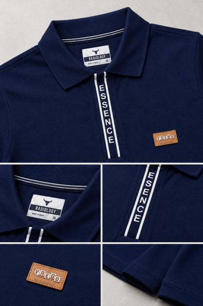 Premium Urban Edge Polo T-Shirt for Men - Navy Blue