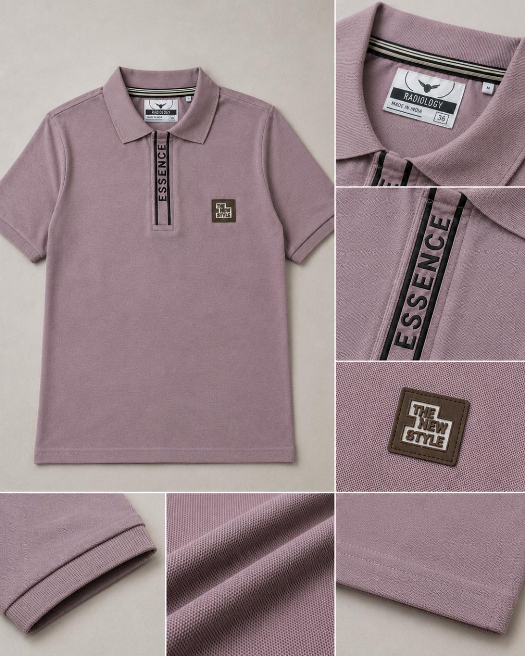 Premium Urban Edge Polo T-Shirt for Men - Dusty Pink