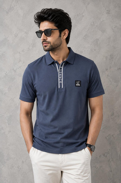 Premium Urban Edge Polo T-Shirt for Men - Slate Grey